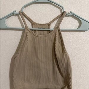 Love Tree Beige Ribbed Camisole